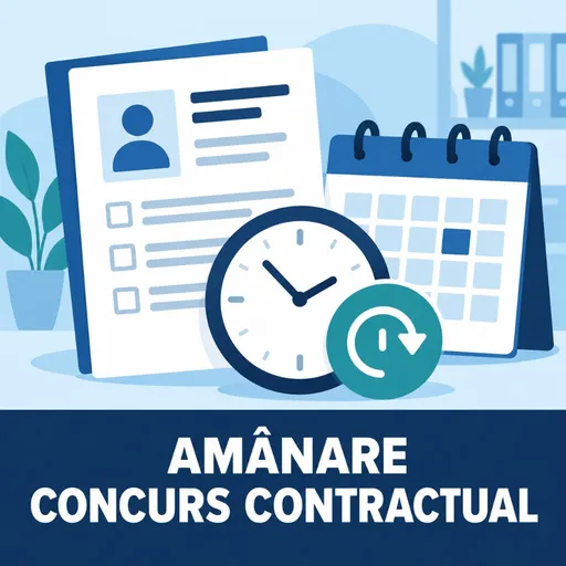 Amânare concurs contractual