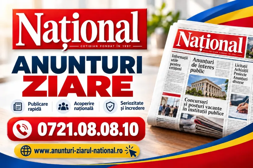 Anunțuri în ziarul Național